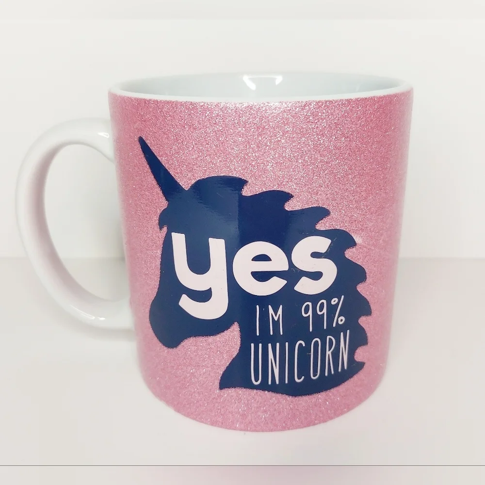 Pink‎ Shimmering Oversized 20oz Unicorn Glitter Mug